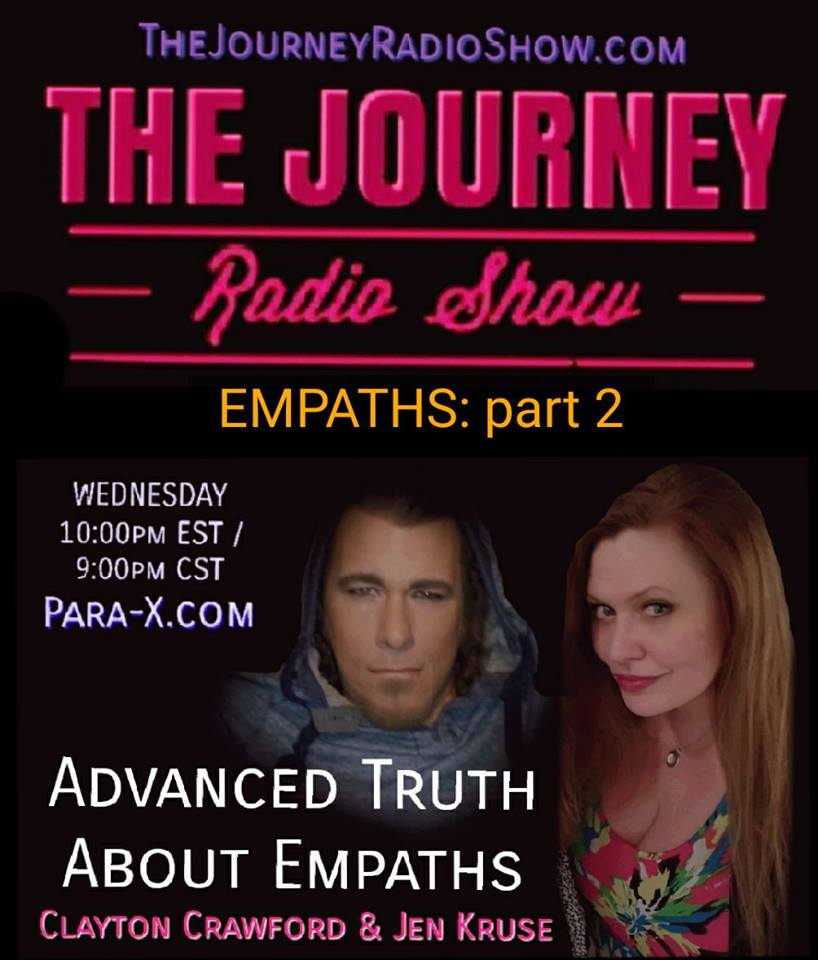 Empaths part 2 - Jen Kruse & Clayton Crawford on The Journey Radio Show - TheJourneyRadioShow.com 
